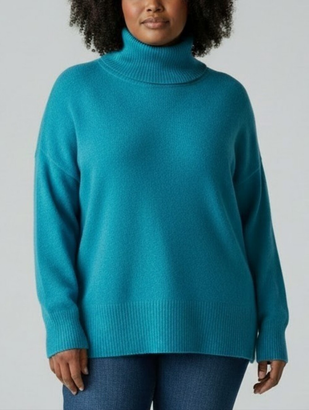 New A New Day Teal Turtle Neck Pullover Sweater In Turquoise Size XXL